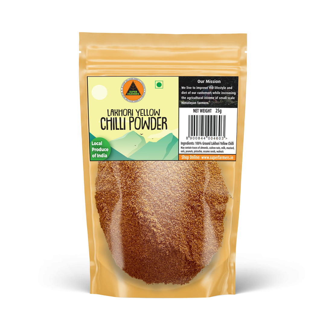 Lakhori Yellow Chilli (Powder) | Golden, Citrusy & Mildly Spicy